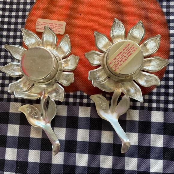 Vintage Delli Inc Silver Plated Sunflower 🌻 Salt & Pepper Shakers - Picture 4 of 16